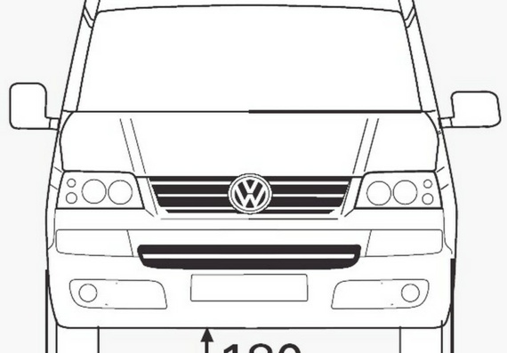 Volkswagen Transporter T5 California Polyroof (2006) - drawings (drawings) of the car